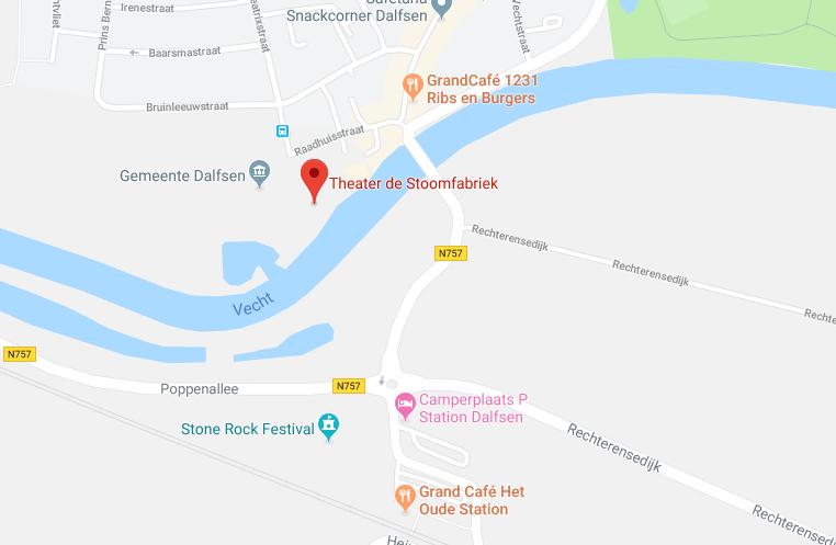 Route naar Theater de Stoomfabriek
